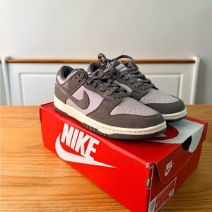 Nike Men's Dunk Low  Dark Gray and Light Gray Sneakers